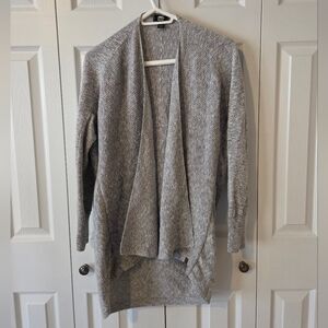 Roots women's gray open-front knit cardigan
